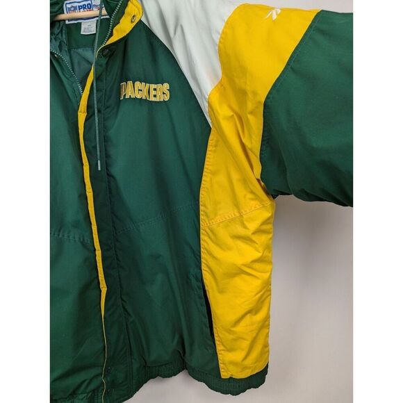 Vintage 90's Green Bay Packers NFL Reebok Pro Line XXL Winter Jacket - Picture 4 of 15